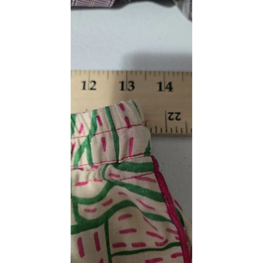 ZARA Graffiti Linen‎ Blend Pants S Boho Festival Summer Flare Multicolor NWOT